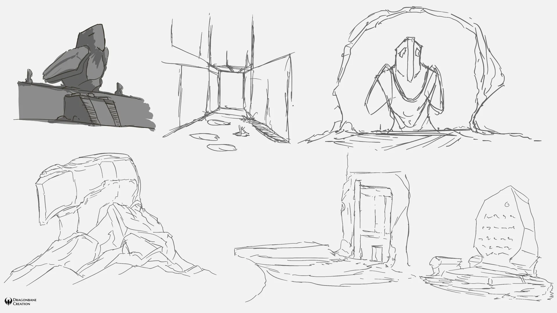 Ancient ruins sketches 1